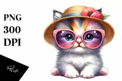 Colorful Cute Baby Kitten Clipart Product Image 1