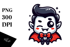 Silly Cartoon Vampire PNG Product Image 1