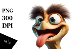 Goofy Cartoon Turtle Transparent PNG Product Image 1