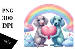 Cute Rainbow between Clouds PNG Product Image 1