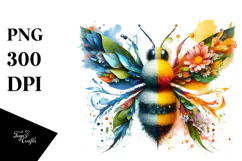 Vibrant Watercolor Bee Tumbler Product Image 1