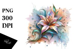 Colorful Lily Abstract Clipart Product Image 1