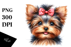 Happy Yorkshire Terrier Baby PNG Product Image 1