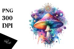 Magical Celestial Mushroom | Watercolor Product Image 1