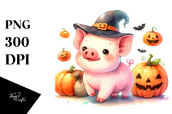 Simple Watercolor Halloween Pig, 20 oz Tumbler Product Image 1