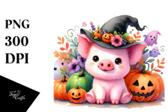 Simple Watercolor Halloween Pig, 20 oz Tumbler Product Image 1