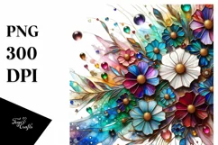 Watercolor Luxury Flower Splash Clipart Product Image 3