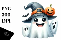 Funny Halloween Ghost with Goofy Smile | Clipart Product Image 3