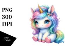 Baby Unicorn in Style | Clipart Product Image 3