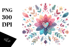 Colorful Boho Flower PNG Product Image 1