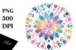 Colorful Boho Flower PNG Product Image 1