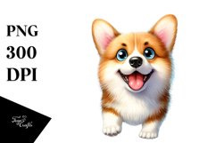 Crazy Pembroke Welsh Corgi Sticking Out | Clipart Product Image 3