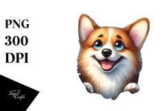 Crazy Pembroke Welsh Corgi Sticking Out | Clipart Product Image 3