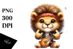 Cute Baby Lion PNG Product Image 1