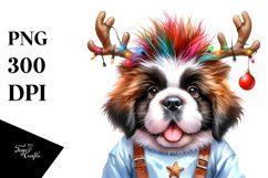 Extremely Expressive Baby Saint Bernard PNG Product Image 3