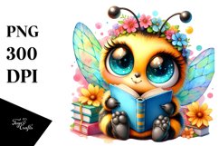 Crazy Baby Bee with Spring Clothes PNG Product Image 1