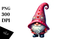 Detailed Valentines Gnome PNG Product Image 1