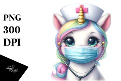 Cute Watercolor Unicorn | Clipart Product Image 3