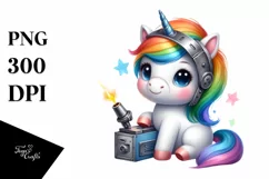 Cute Baby Unicorn Welder Rainbow | Clipart Product Image 3