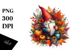 Vibrant Autumn Gnome PNG Product Image 1