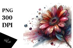 Glossy Gerbera with Metallic Insertions Clipart Product Image 3