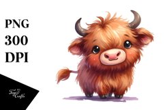 Expressive Highland Cow with Goofy Smile PNG Product Image 1