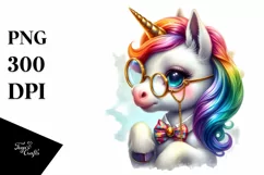 Baby Unicorn Monocle PNG Product Image 3