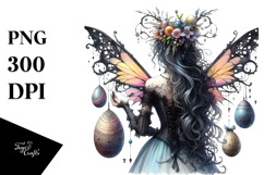 Gothic Fairy with Easter Egg PNG Product Image 1