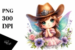 Colorful Cute Fairy Cowboy Hat | Clipart Product Image 1