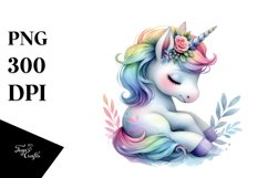 Colorful Pastel Baby Unicorn Clipart Product Image 3
