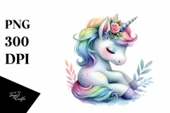Colorful Pastel Baby Unicorn Clipart Product Image 3