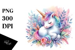 Colorful Pastel Baby Unicorn Clipart Product Image 3
