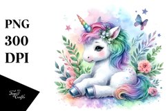 Colorful Pastel Baby Unicorn Clipart Product Image 3
