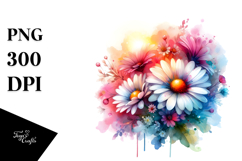 Vibrant Abstract with Glossy Daisy Petals | Sublimation | Product Image 1