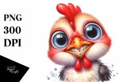 Funny Baby Rooster Portrait Clipart Product Image 3