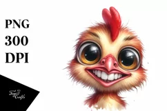 Funny Baby Rooster Portrait Clipart Product Image 1