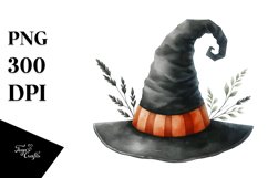 Simple Halloween Hat Watercolor Clipart Product Image 3