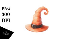 Simple Halloween Hat Watercolor Clipart Product Image 1