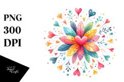 Colorful Boho Flower PNG Product Image 1