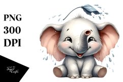 Funny Elephant Tounque Out Clipart Product Image 3