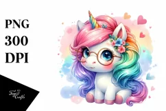 Cute Baby Unicorn es PNG Product Image 1