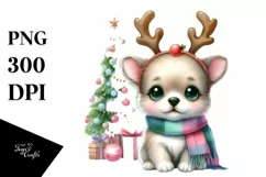 Expressive Watercolor Puppy PNG Product Image 3