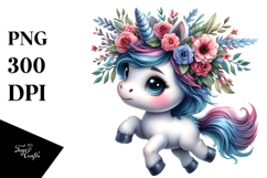 Expressive Baby Unicorn PNG Product Image 1