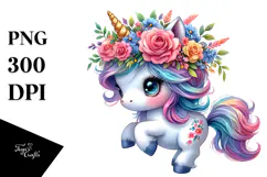 Baby Unicorn Dancing, Transparent PNG Product Image 1