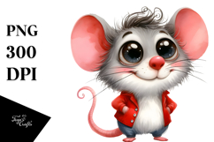 Mouse Big Eyes Standing Legs | Sublimation Clipart Product Image 1