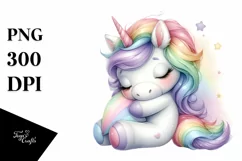 Cute Watercolor Unicorn | Clipart Product Image 1