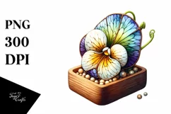 Wooden Stained Sweet Pea with Golden Insertions | Product Image 3