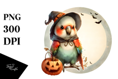 Cute Halloween Parrot PNG Product Image 1