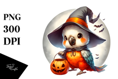 Cute Halloween Parrot PNG Product Image 1