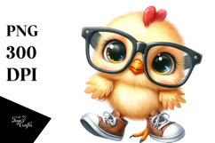Watercolor Baby Chicken Big Eyes Product Image 1
